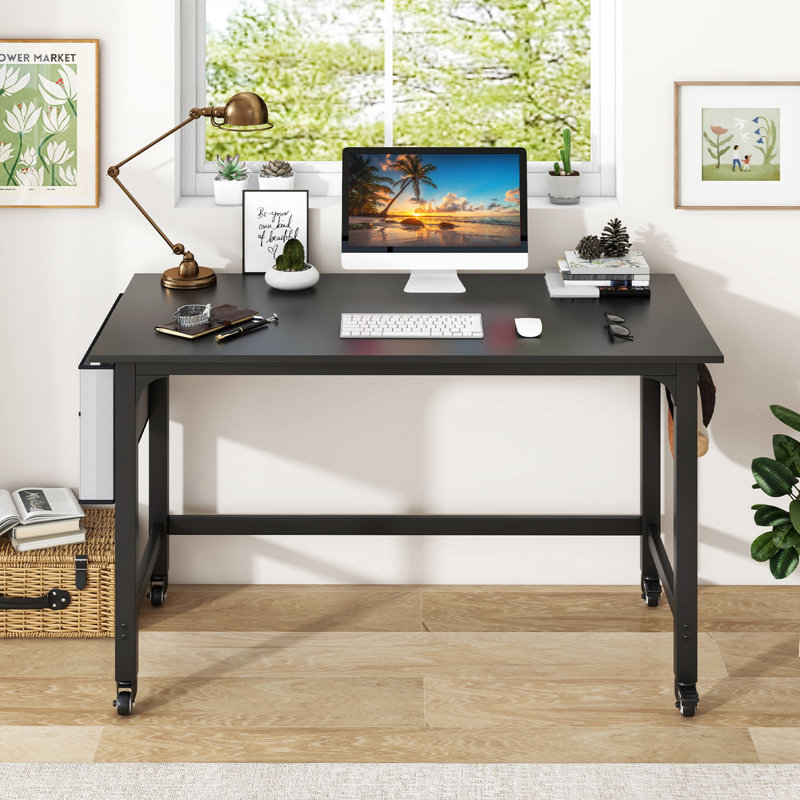 Alyxandra Modular Steel Computer Desk, Beige