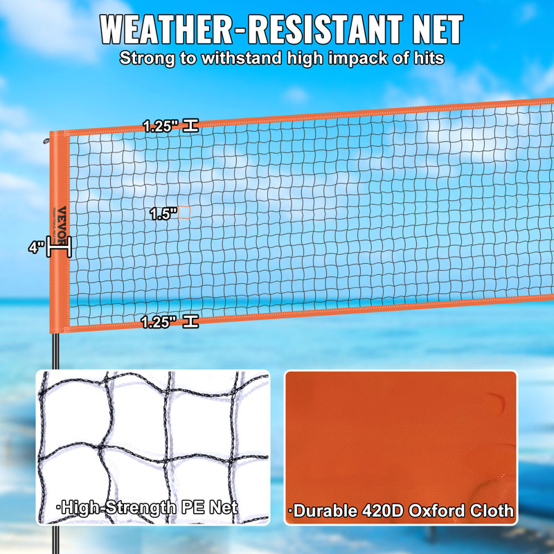 Volleyball avec étui de transport VEVOR