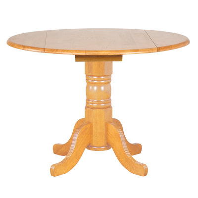 Ashelman Extendable Oak Oval Solid Wood Dining Table