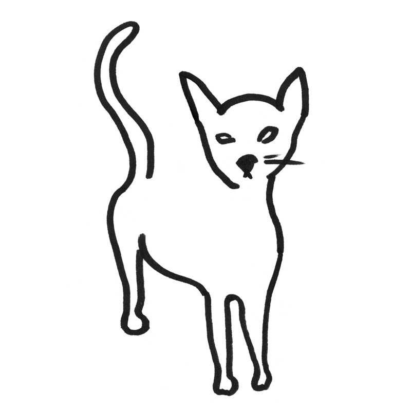 Kitteh I - Wrapped Canvas Art Prints, 30cm H x 30cm W x 3.8cm D