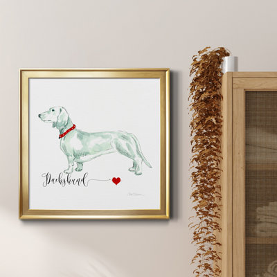 " Must Love Dachsund " Painting Print