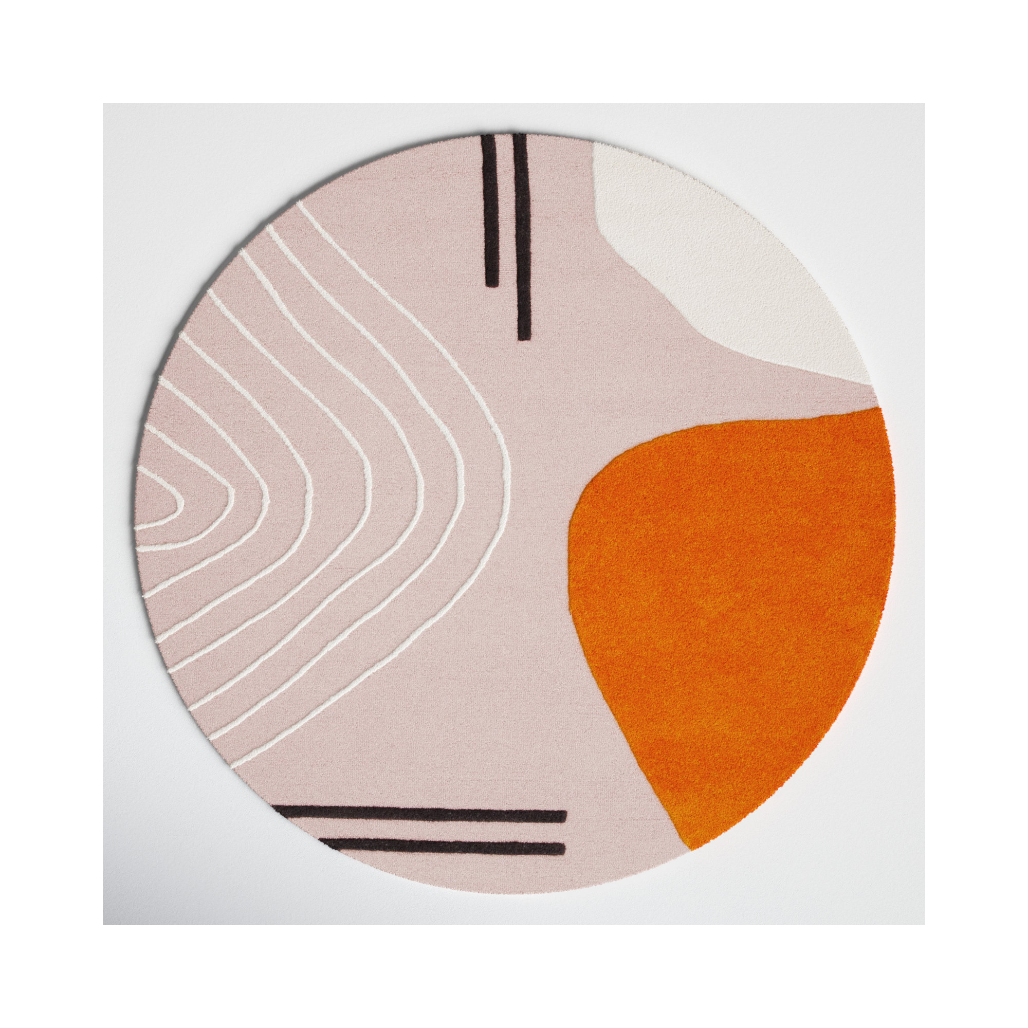 Felipe Handmade Wool Rug, Round 4'