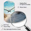 Path To The Beach III - horloge murale asymétrique sable en métal, horloge murale beige-105567357