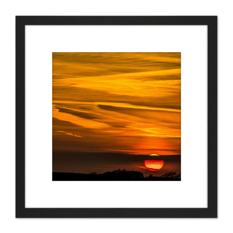 Beautiful Sunset Clouds Sun - Single Picture Frame Painting