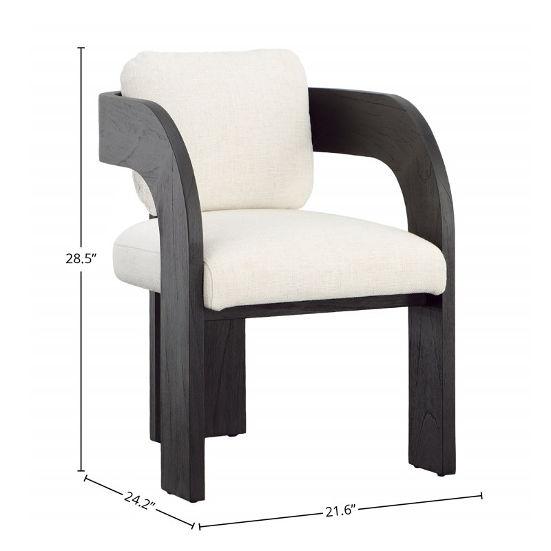 Maravi Linen Blend Upholstered Dining Table