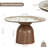 Adwin  6-Person 51.18" Round Pedestal Dining Table Set-1056410513-1056410518