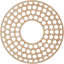 Médaillon de plafond en bois d'aulne 16 po x 5 3/4 po x P 4 po-63412010-63412015