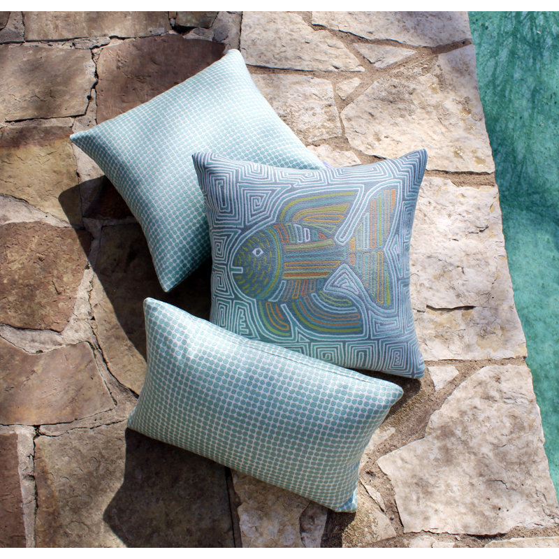 Sallie Duncan Designs Acrylic Throw Square Indoor/Outdoor 2 Piece Pillow Cover and Insert Set, Yellow/Orange/Lime Green
