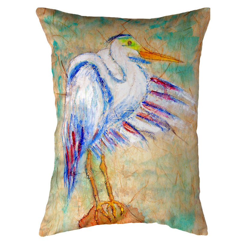  Housse et insert de coussin rectangulaire d'extérieur Egret on riz