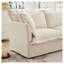 Repose-pieds moderne en chenille crème avec housse amovible - Repose-pieds moelleux pour salon et chambre à coucher-658238131