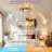 Arachne 19.7'' Farmhouse Caged Flush Mount Ceiling Fan with Light and Remote Control