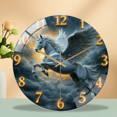 Horloge murale moderne en verre Pegasus