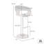 Tabouret de bar pivotant en similicuir Isar