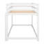 Lit simple superposé simple au-dessus d'un lit simple avec échelle, blanc-236801527