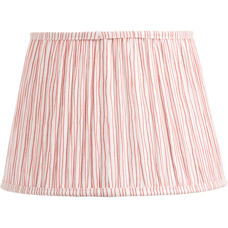 Pleated Cotton Lamp Shade, 31cm H x 45cm W x 45cm D, Cinnamon