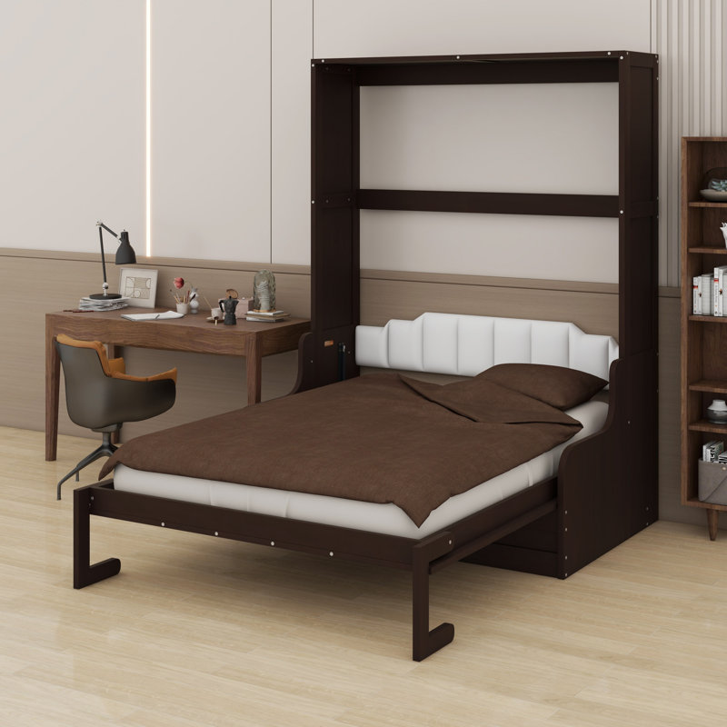 Lit escamotable mural Murphy avec coussin, Espresso