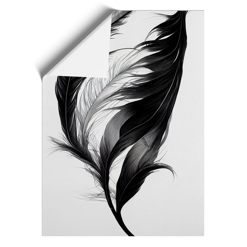 Wistful Feather - Wall Art, 42cm H x 29.7cm W, Paper