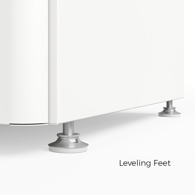 Cloud White 74-Inch Tall Freestanding Storage Cabinet with Adjustable Shelves