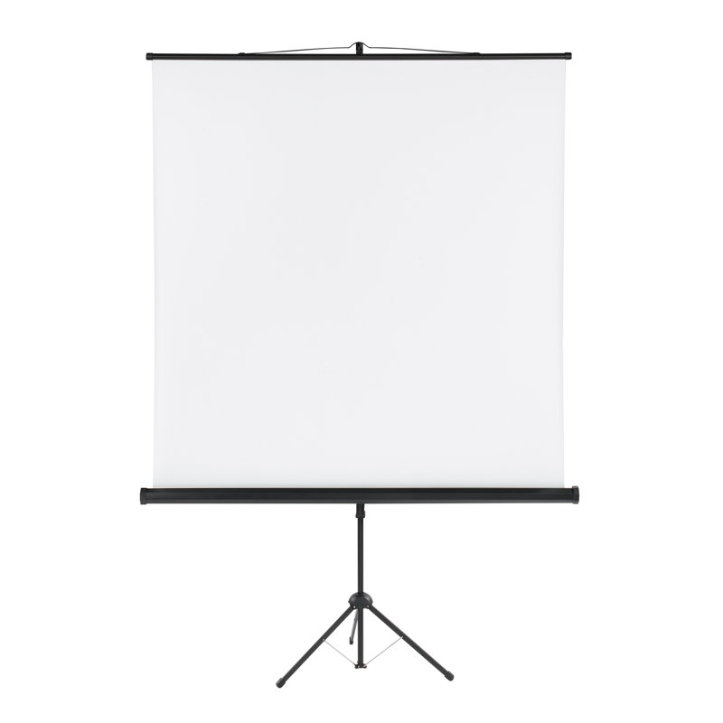 Tripod White Portable Projection Screen, 150cm H x 150cm W x 6.5 D