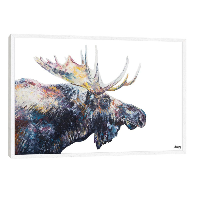 Jed by Becksy - Wrapped Canvas Print, 152.5 cm H x 101.5 cm W, White Framed