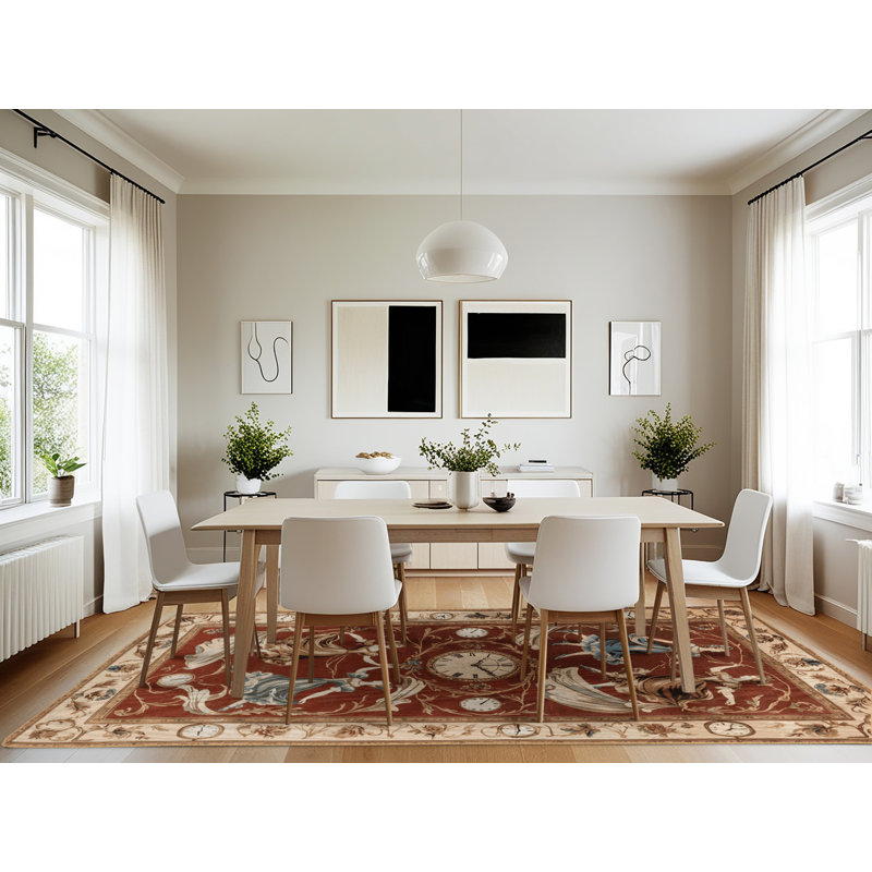 Tapis brun français lavable à la machine, Rectangle 7 pi x 10 pi