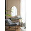 Miroir d'appoint arqué 24 "x 36" avec cadre en métal doré pour salle de bain