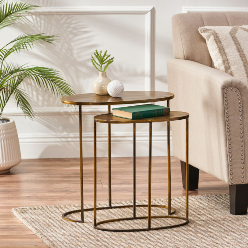 Souvigny Iron Top End Table