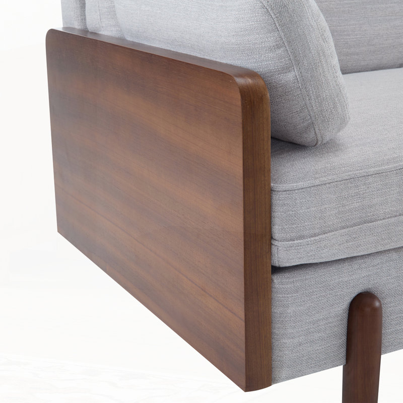 Canapé Mid-Century moderne, Gris clair