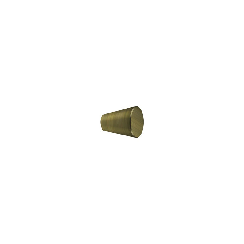 Conical Knob, Polished Brass, 0.75"