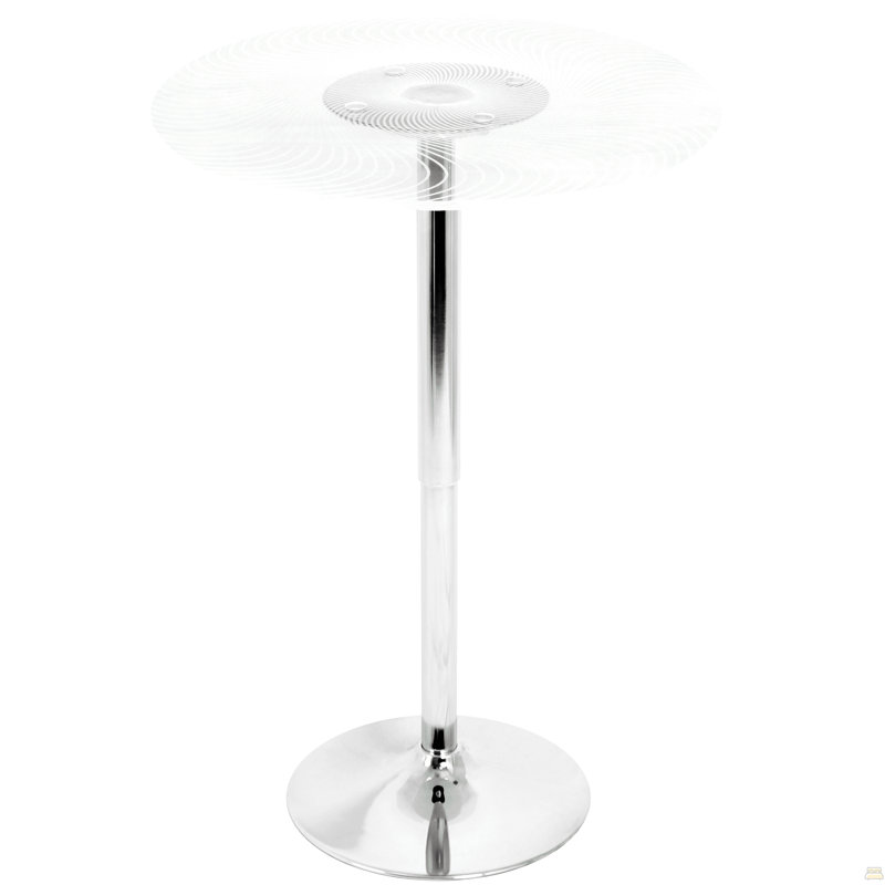 Contemporary Light Up Adjustable Bar Table