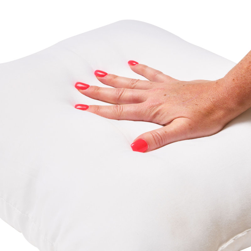 Garniture de coussin carré en oléfine 18 po avec bourre en polyester, ensemble de 2, Carré 18 po