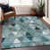 Premium Machine Washable Prisco Teal Rug