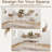 7-Piece Dining Table Set For 6, 43.3'' Kitchen Table And Wood Chairs With Storage And Backrest-948625567-948625566