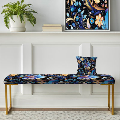 Banc rembourré or