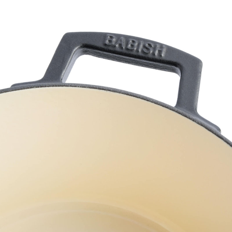 Cocotte ronde en fonte avec couvercle Babish, 6 pintes