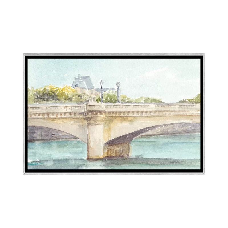 "Français Bridge Study III" par Ethan Harper, reproduction d’art, Toile avec cadre argenté, H 18 po x l 26 po x P 1,5 po