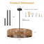 Lustre tambour en rotin 5 lumières Bohemian-488824495