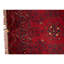 Tapis marron / noir / rouge en laine noué à la main de conception unique 3 pi 4 po x 4 pi 9 po