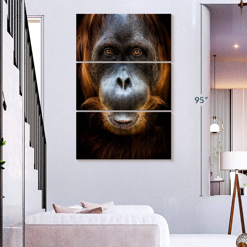 Visage d'orang-outan Brampt, H 74 po x l 48 po