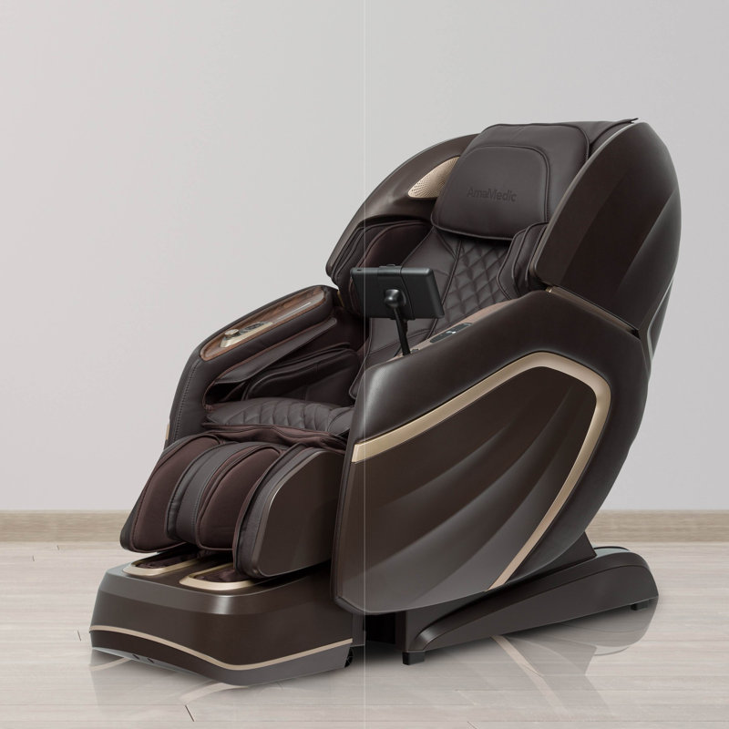 Fauteuil de massage Hilux 4D, Similicuir brun