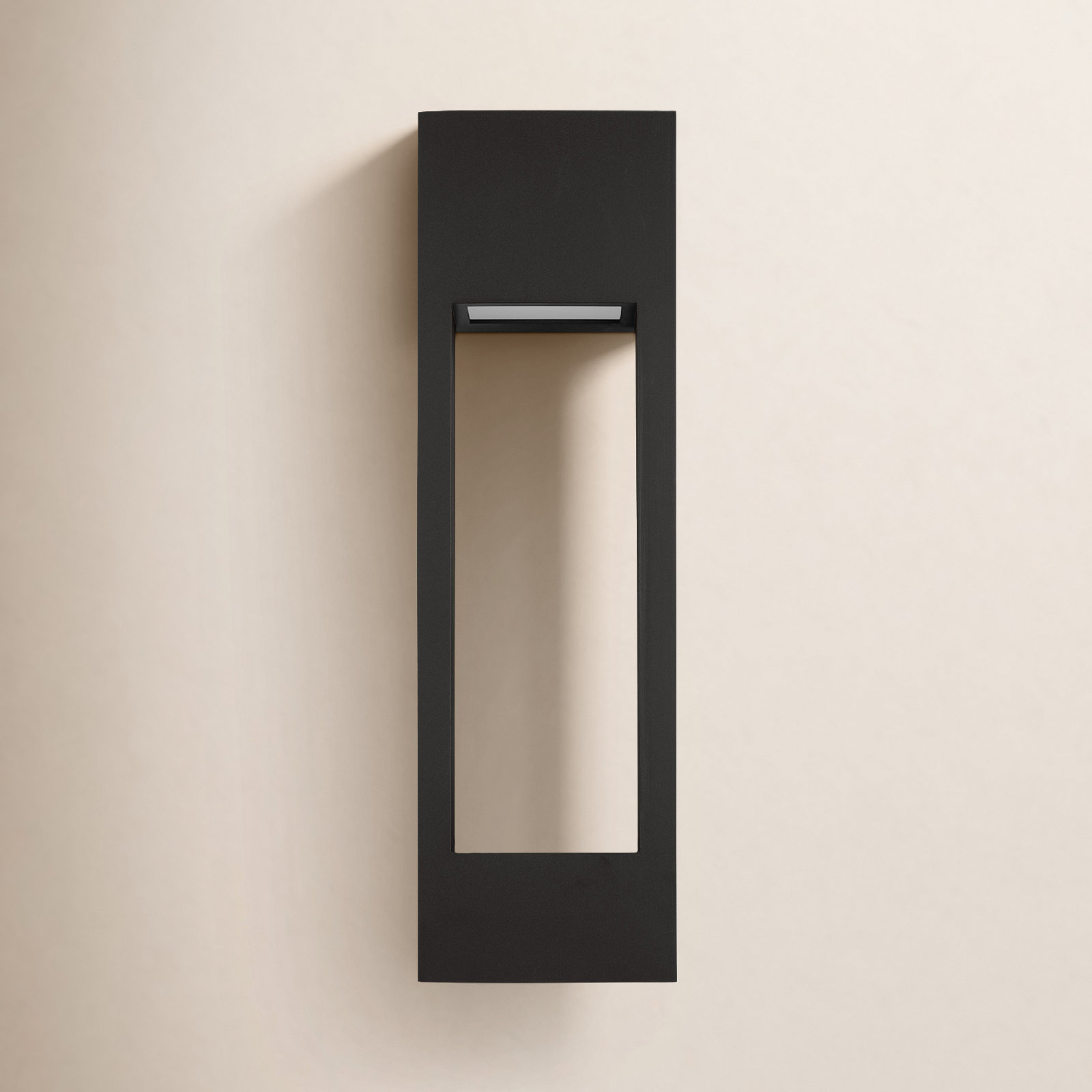 Blandburg Outdoor Wall Light, Black, 24" H x 7" W x 7" D