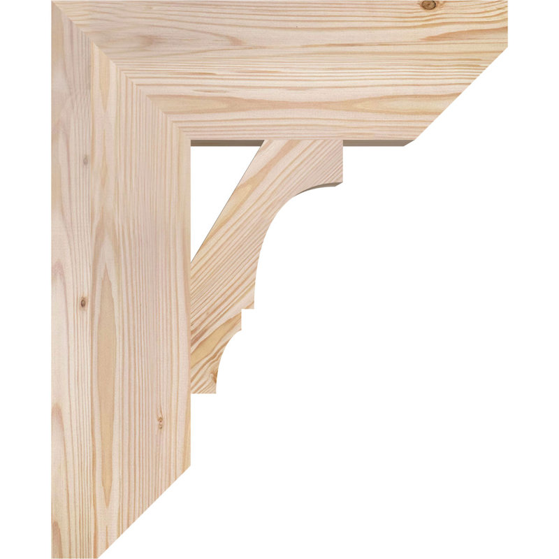 H 6 po x l 40 po x Support en bois / corbeau, H 22 po x l 5,5 po x P 18 po, Lisse, Douglas Fir