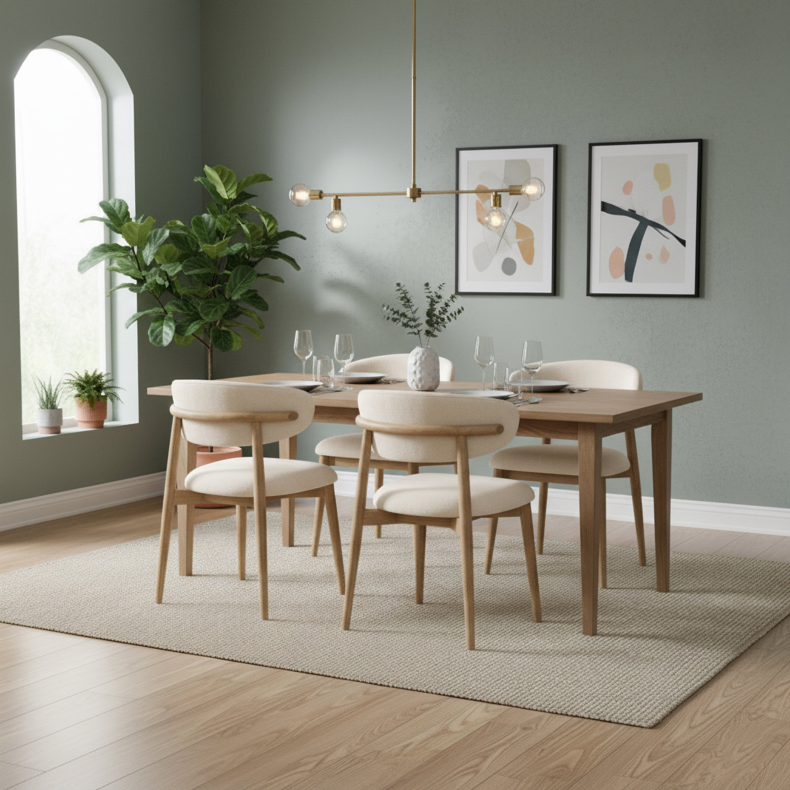 Kel Linen Dining Chair, Savile Flax