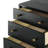 3-drawer Nightstand Black