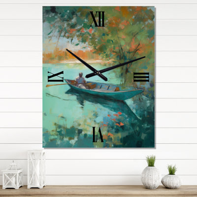 Horloge murale surdimensionnée Autumn Lake