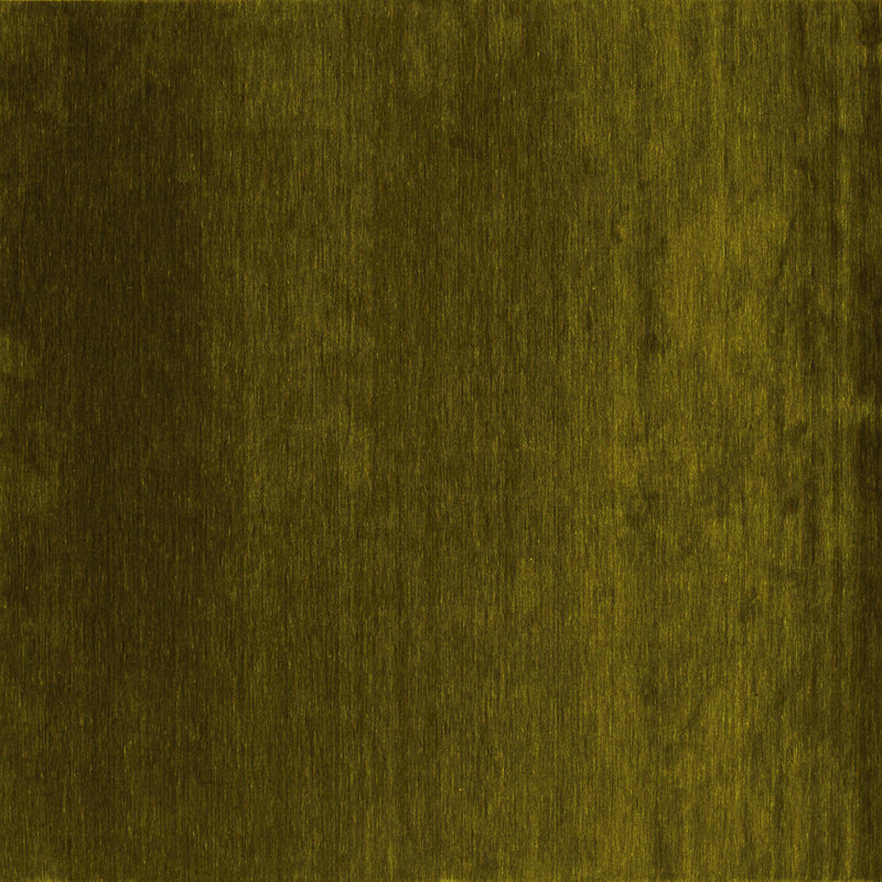 Tapis uni en laine / polyester tissé à la machine couleur olive foncé, Carré 8 pi