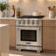 24 in. 2.5 cu. ft. Propane Gas Range and Convection Oven in Stainless Steel with True Simmer Burners-811242989