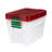 IRIS 32 Qt. Holiday Storage Buckled Clear Box, Clear Body With Red Lid & Elf Green Buckles (4-pack)-2074975463
