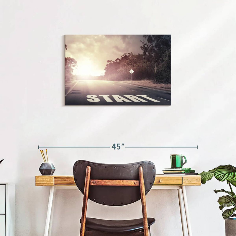 Tergel Start Road Typography, 20" H x 30" W