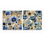 Motif de fleurs bleues bleues - ensemble d'art mural en acrylique sur verre floral-103921115